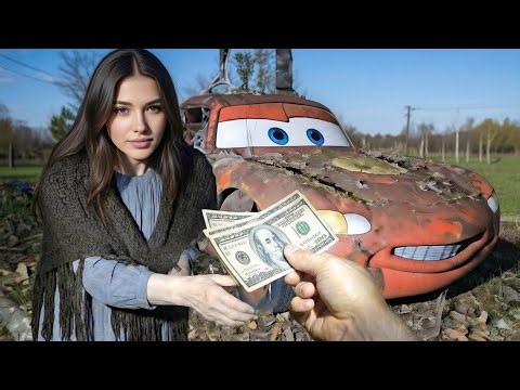 Completely Burned Lightning McQueen Restored | $400 ASMR Full Process