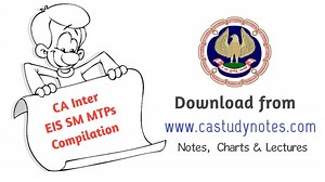 CA Inter Paper 7 EIS SM : Mock Test Papers (MTP) Compilation from May’18 to May’22 at one Place in PDF