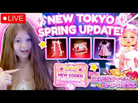 🔴 LIVE - 🔴 LIVE - NEW DRESS TO IMPRESS SPRING TOKYO UPDATE! New codes, map and more! Roblox