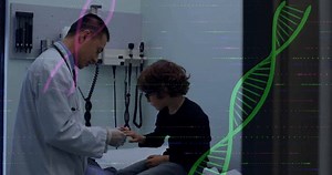clip-3751360489-examining-child-doctor-dna-strand-animation-overlaying