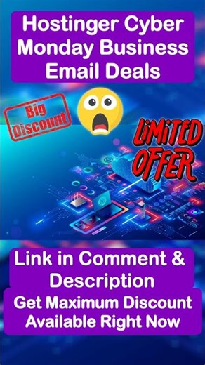 Hostinger Cyber Monday Business Email Deals – Secure Savings