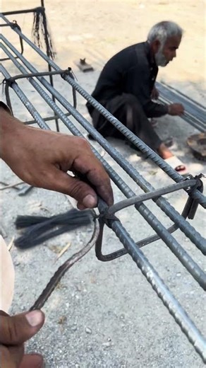 Hand Tying Rebar with Binding Wire | RCC Steel Binding Process | Satisfying Construction ASMR