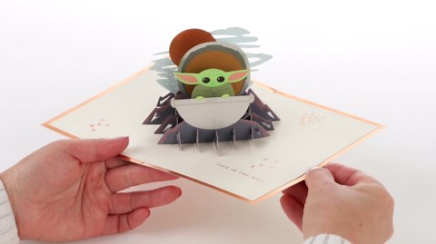 Hallmark Signature Paper Wonder Congratulations Pop Up Card (Baby Yoda)
