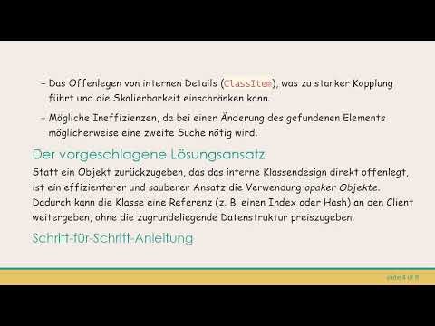 Entwurf einer Lookup-and-Modify-Methode in der objektorientierten Programmierung