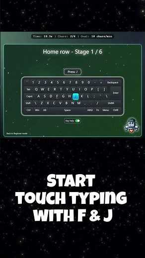 Touch Typing for Beginners: Start with F & J