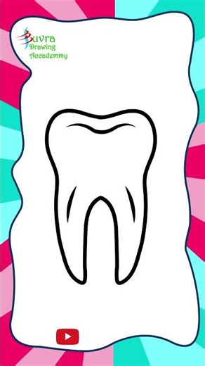 easy drawing l teeth drawing l #cartoon #art #shorts #drawing #trending #teeth #funny #diy #cute