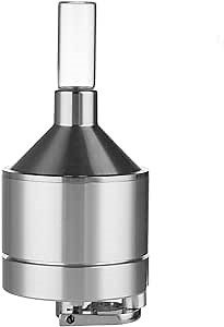 Homaisson Kitchen Spice Grinder, Pepper Grinder Set, Funnel Shape Metal Grinder with Storage Bottle, Spice Grinder Set Tool, Multifunctional Hand Mill for Fine Grinding, Silver