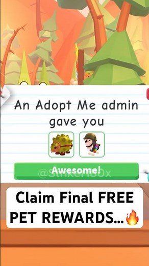 Claim Final FREE PET REWARDS in Adopt Me...🔥#adoptme #roblox