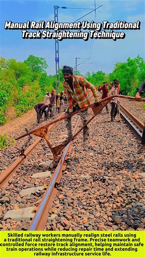 Manual Rail Alignment Using Traditional Track Straightening Technique