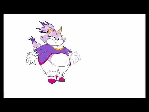 Blaze The Cat Drinks The Fattening Potion!