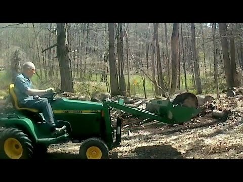John Deere 445 Working Hard with Little Buck Loader - 425, 455, X-Series, etc.