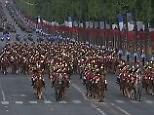 France hosts massive military parade to honor Bastille Day