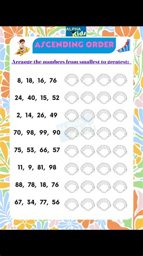 ✨Amazing Math Ascending Order Worksheets for Students Parents Teachers and Schools 﫰 #maths #mathematics #worksheetforkids #earlylearning #ForEducationalPurposesOnly For complete Set Contact #WhatsApp | Shine and Smile : ABA and Sensory Activities and worksheets | Facebook