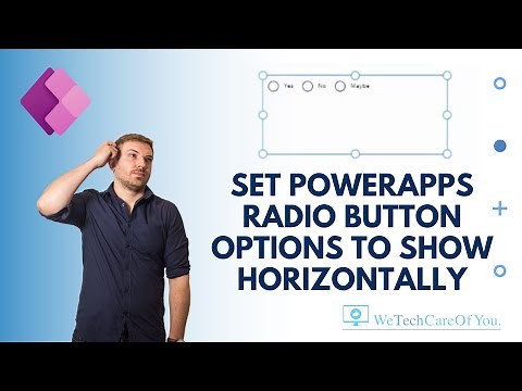 Set PowerApps Radio Button options to show horizontally