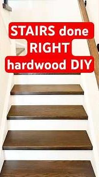 Hardwood Stairs | DIY Done RIGHT #DIY #HardwoodSTAIRS #DIYstairs #STAIRStransform
