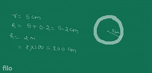 A metal pipe has a bore (internal diameter) of 5 \mathrm{cm}. T... | Filo
