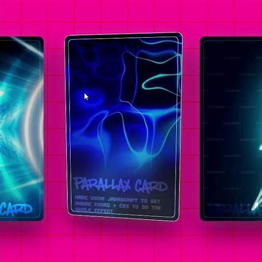 3D Parallax Card Hover Effect (CSS + JavaScript) #3d #parallax