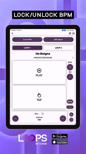 C-Dub on Instagram: "Loops by C-Dub: Lock/Unlock BPM Feature Download Today! #loopsbycdub"
