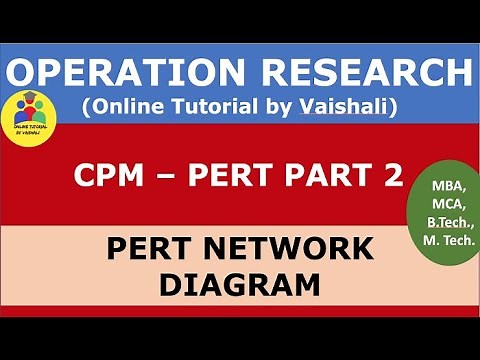 PERT Network Diagram -CPM and PERT Project Evaluation and Review Technique - Operation Research