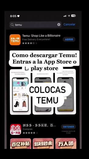 Como descargar temu la nueva app que esta de moda #temulatinoamerica #temu #compraronline
