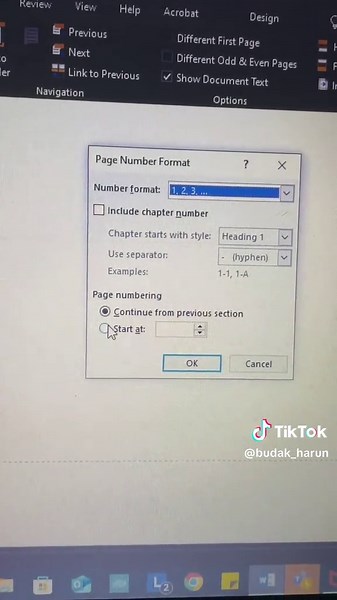 Cara Set Muka Surat Berbeza dalam Microsoft Word