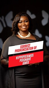 2.3M views · 79K reactions | Let’s learn the correct pronunciation of the following: 1. Hippopotamus 2. Poignant 3. Awry Hair: @senakhaircollections Dress: @barbie_luxury_wear_ #teacherblessing #english #pronunciation | Teacher Blessing | Facebook