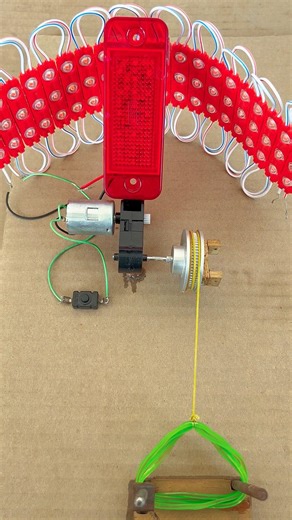 Powering 60 led lights using rubber band#shorts #diy #led #project #schoolprojects