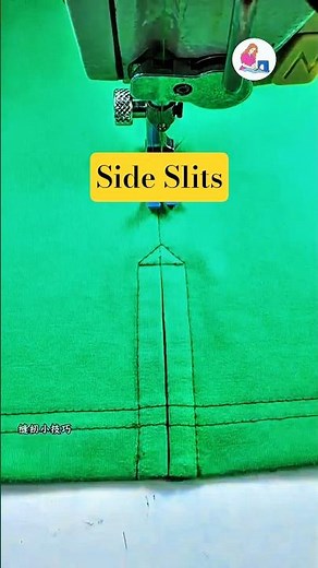 Side slit with hemming | How to make the hem slit sewing tutorial 💥 #shorts #sewingtips​ #sewing​