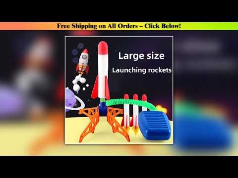 Kids Rocket Launcher Step Pump Power Air Pressed Stomp Outdoor Family Games Skyrocket Birthday
