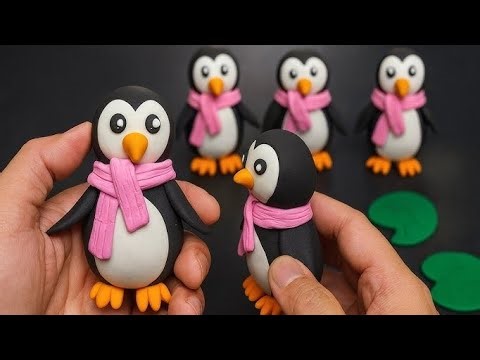 Cute Penguin Clay Art | Easy DIY Penguin Craft Tutorial | Handmade Toy Decoration