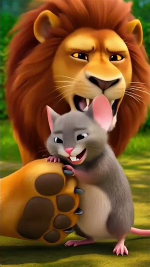 A rat Help Lion!!#shorts #ytshorts #cartoon #shortsfeed#@Babyfun67