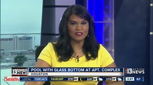 Glass-bottomed pool in Texas gives swimmers unique view