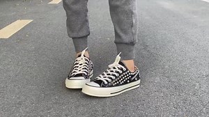 Black Studded Converse Sneakers: Women's Low Top Punk Shoes - Etsy