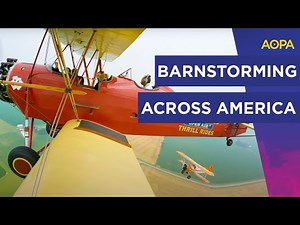 This modern day barnstormer sells rides in his biplane across the country