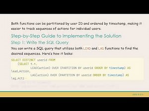 Finding All Sequences in a SQL Table: Unlocking the Power of LEAD and LAG Functions
