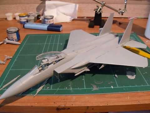 Vintage 1979 F15 Eagle airfix - Inbox review - building