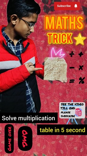 Maths trick to solve multiplication table 5 second #math#education#mathstricks#shorts#viral#mrbeast