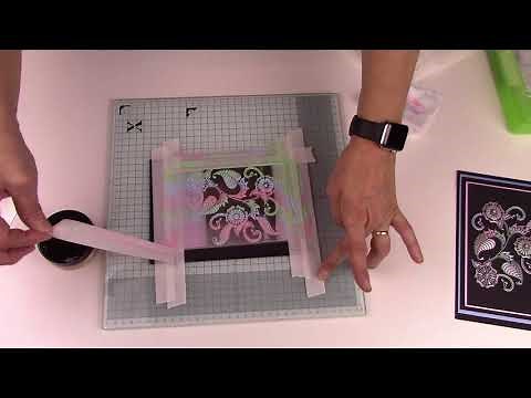 Sweet Poppy Stencils Marbling Technique