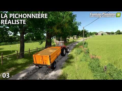 VA-T-ON RÉUSSIR A FAIRE DU FOIN ? La Pichonnière Réaliste FS25 - Episode 3