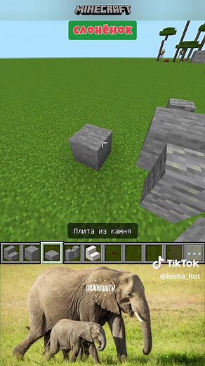 Minecraft: СЛОНЁНОК Elephant#minecraft #майнкрафт #майнкрафтпостройки #постройкимайнкрафт #minecraftbuilding #minecraftbuilds #minecraftbuild #постройкавмайкрафте #постройкивмайнкрафте #слон #слоненок #слоник #elephant #elephants #майн #постройки #лешахот