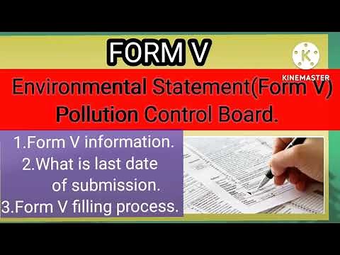 #Environmental statement#Form -V #Form 5 annual return submission to pollution control board.|