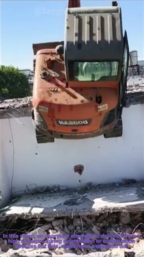 Excavator Fails to Descend: Dramatic Construction Mishap and Safety Lessons