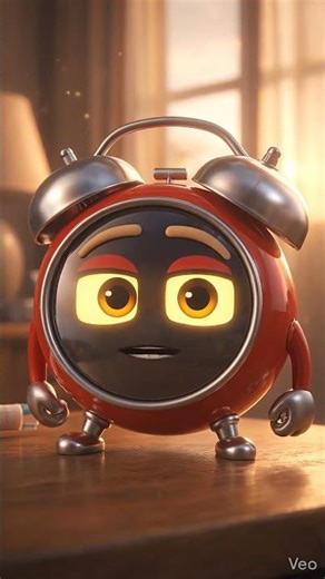 Cute Pixar Style 3D Alarm Clock Character ⏰ | Funny AI Cartoon | YouTube Shorts