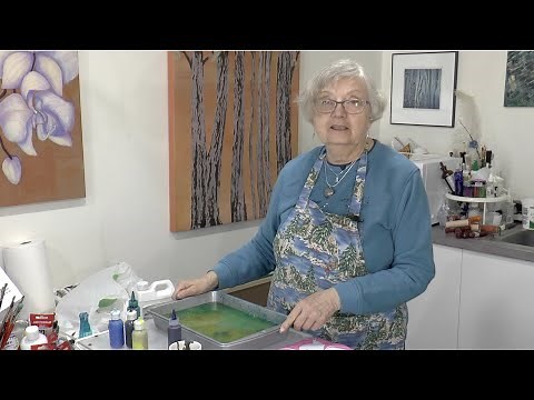 Shoreline Studio #43 - Marbling with Acrylic Paint and Sized Water