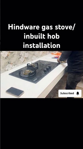 Hindware gas stove/ inbuilt hob installation 👍👍#viral #shortvideo