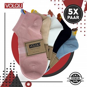 VOLQU® - PAT - 5 Paar - Premium Katoen Sokken - Sneakersokken Dames - Maat 39-43 - Mix... | bol