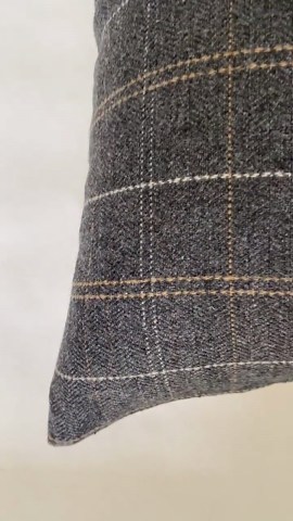 Plaid Throw Pillow, Moody Pillow Covers, Dark Gray Pillow, Minimalist Pillow Cover, Black and Brown Windowpane Pillow Cover || Glenton - Etsy