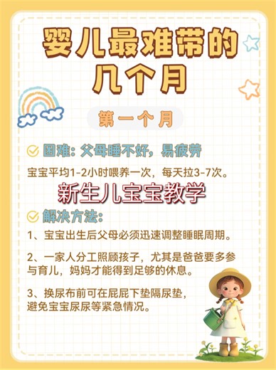 新生儿宝宝一到十二个月教学，宝妈宝爸们来学习了!