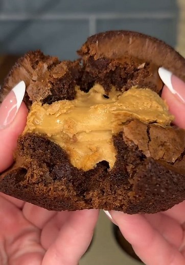 Peanut Butter Stuffed Brownies — Gooey Chocolate Treat