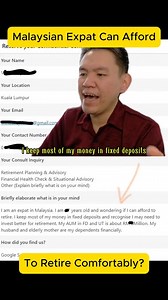 Thinking of retiring in Malaysia? 🇲🇾✨ An expat wanted to validate if he’s on track for financial security. Here’s how I helped: ✅ Financial Roadmap – Gather income, expenses, assets & liabilities. ✅ Scenario Planning – Test if his goals are realistic & sustainable. ✅ Stress Testing – Simulate “what if” scenarios to ensure he’s prepared. ✅ Expert Guidance – Avoid trial & error, make smarter choices. Your money should work harder for you. Let’s plan a financial future that lets you live comforta